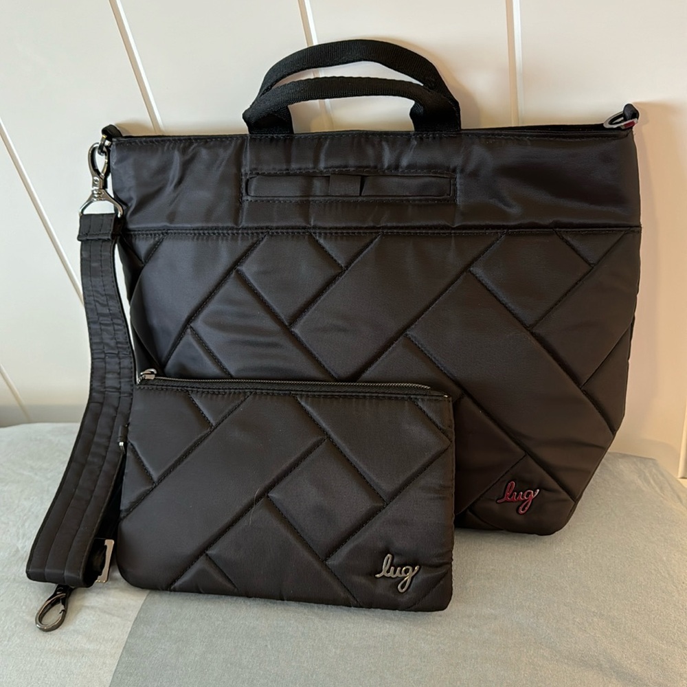Lug Tenor Crossbody Bag with Wallet - EUC Black